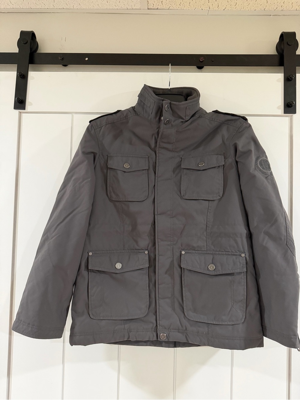 Esprit Men's Dark Gray Military Field Jacket